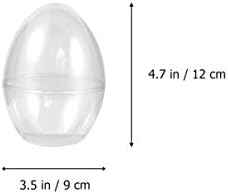 Амосфун 8 парчиња креативни транспарентни пластични топка шупливи бонбони кутии за Велигденска Божиќна големина l