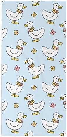 Симпатична патка и цвеќиња ѓердан рачни крпи за рака и миење на телото меки мијалници со слатки печатени за кујнски хотел за кујна