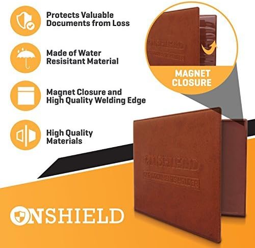 Регистрација на картички Onshield и држач за осигурување со магнетно затворање - отпорни на вода - Додатоци за автомобили за кој било вид