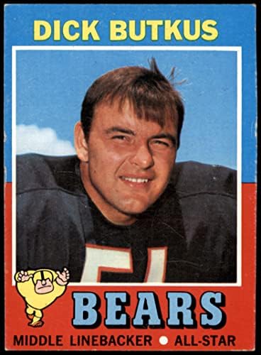 1971 Топпс # 25 Дик Буткус Чикаго мечки VG/EX Bears Illinois