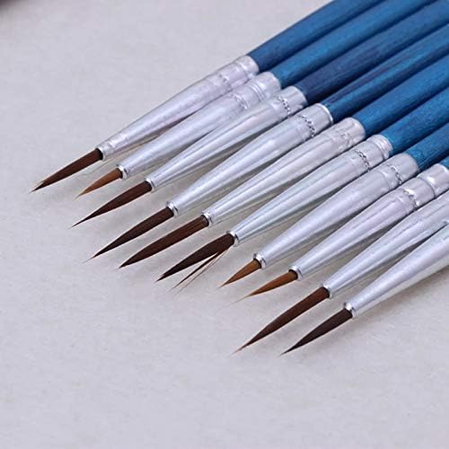 Jahh сликање пенкало 10 компјутери најлонски уметник за коса боја четка за бојата акрилна акварелна тркалезна фино рачна точка врв