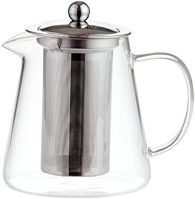 Филтри за кафе чиста стаклена чајник со челичен инфузер 550мл чај котел со побрзо стопење чај сак