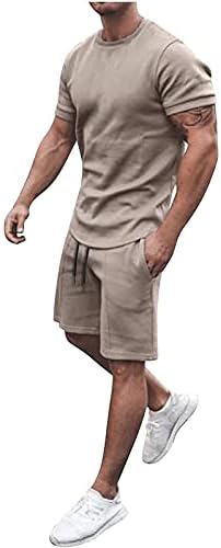 Нарбрг Менс Спорт сет, Менс летна облека 2 парчиња поставени маици со кратки ракави и шорцеви