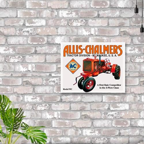 Очајни претпријатија Алис Чалмерс трактор - модел U TIN знак - носталгичен гроздобер метален wallиден декор - направен во САД