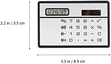 Nuobesty 2sets Mini Protable Thin Thin That Home Office пресметување на ултра-тенка за калкулатор за картички, училишен сметководство за ученици