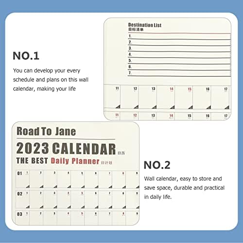 Годишен календар на wallидот на Стобок 2023 година Голем wallиден календар 365 дена во текот на целиот распоред Календар Годишен дневен