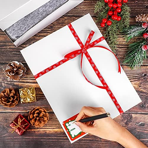 РУИСИТА 16 пакувања кутии за божиќни кошули бели кутии за подароци со капаци со 4 големини Декоративни кутии за хартија