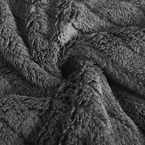 Ruziyoog женска обична јакна Lapel Lapel Долг ракав копче надолу по Шерпа Фази руно палта зимска лабава вклопена надворешна облека со џебови