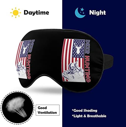 Ловечко знаме на нас, смешно спиење маска за очи, мека покривка за очи, со прилагодлива лента за ноќни очила за мажи за мажи