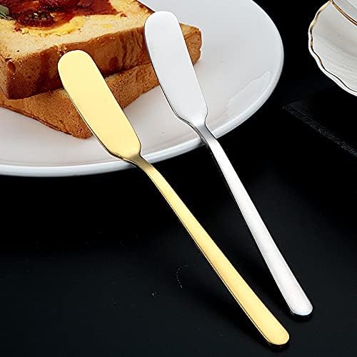 Rpusa 304 Не'рѓосувачки челик путер нож торта крем за монтирање нож за печење стакло нож нож со рачка со долга рачка нож за путер златно