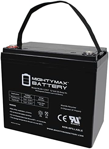 12V 55AH Батерија за замена на внатрешна нишка за 6FM55SG-X, MX-12600