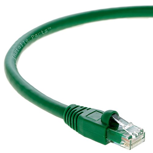 Инсталатерпартс Етернет КАБЕЛ CAT6A КАБЕЛ ВРВОТ Подигната 1 FT-Зелена-Професионална Серија-10gigabit / Сек Мрежа/Голема Брзина Интернет