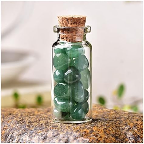 Laaalid xn216 1pc природно кристално стакло Посакувајќи шише Дома за лекување камен рокен минерален примерок среќен лебдат декорација на шише за декорација на шишиња
