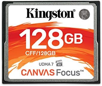 Кингстон ЦФ Платно Фокус Компактна Флеш Мемориска Картичка 128гб Високи Перформанси За Дслр И Професионални Фотоапарати За Фотографирање