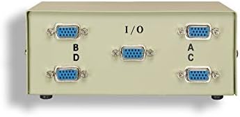 КЕНТЕК VGA HD15 4 Начин Рачно Префрлување На Податоци Кутија 15 Пински женски I/O Abcd Порта ЗА Компјутер MAC На Видео Дисплеј Монитори