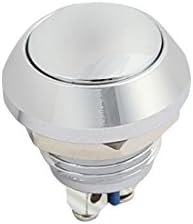 АЕКСИТ UL AC250V прекинувачи 3a 12mm 0,47 Тема дијамберирана капа, водоотпорна метална метална моментална копче за копче за завртки