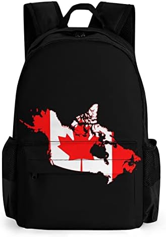 Канада Знаме Мапа Патување Ранецagетски Колеџ Книжарница Класични Дневни Пакети Работна Торба За Мажи Училишни Жени