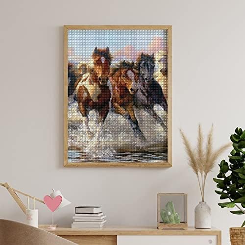 Масло сликарство коњ дијамант за сликање уметнички слики DIY целосна вежба Дома додатоци Возрасни подароци за домашен wallид