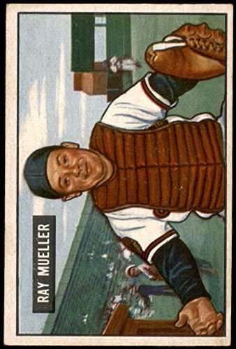 1951 Bowman 313 Ray Mueller Boston Braves Ex Braves