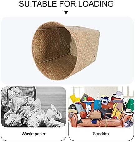 Doitool плетена корпа за отпадоци од ратан ткаени морски тревки за отпадоци од отпадоци од отпадоци од ѓубре ткаени садови за садови