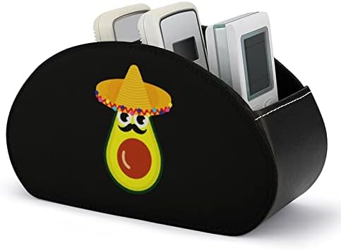 Смешен Мексико Авокадо ТВ држач за далечински управувач со 5 оддели ПУ Организатор за складирање на кожни кутии за канцелариски материјали