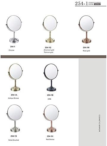 Лианксиао-8 Инчни Огледала За Шминка Двострани 1x, 3x Зголемување Бања Хотел 360 Ротирачки Огледало На Суета Огледала На Маса