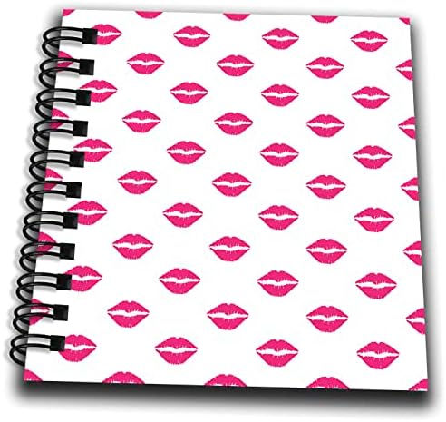3drose Симпатична розова бакнеж усни со отпечатоци - цртање книги