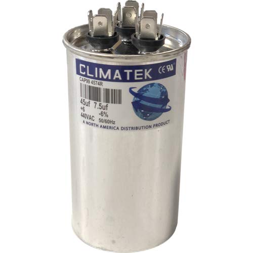 Климатек Круг Кондензатор-одговара На Американскиот Стандард # CPT01777 | 45/7, 5 uf MFD 370/440 ВОЛТ ВАЦ