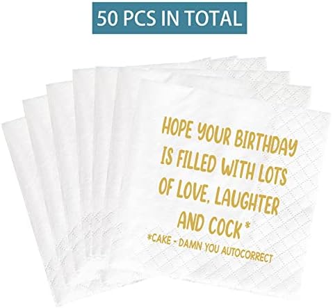 Смешни роденденски подароци за роденденски салфетки за жени, сопруга, девојка, хумористична забава за роденденски подароци за забава за пријатели,