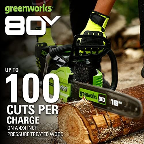 GreenWorks 80V 18 Trubrushless ™ безжична моторна пила, само алатка