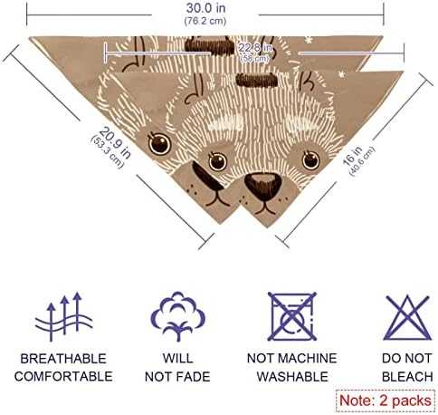 2 пакувања кучиња бандана рачно нацртано капаче куче момче момче миленичиња кучиња шамија на кучиња клима за миење садови за