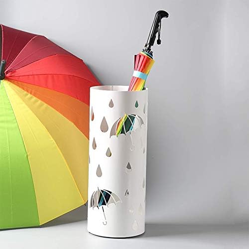 Lxdzxy чадор стои, метална чадор држач за држач за чадор, со куки и сад за капење, за украсување на домашни канцеларии, стил 4