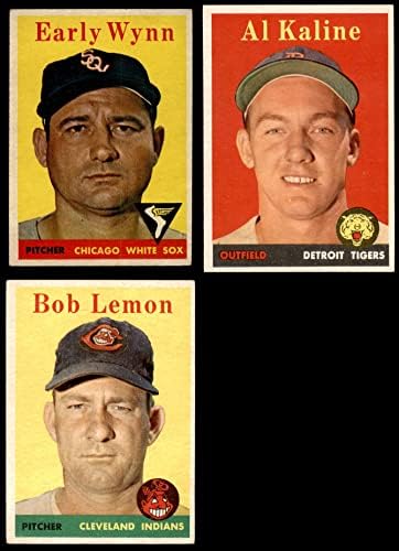 1958 Топс Бејзбол жолто име и варијација на тимот Поставете екс/МТ