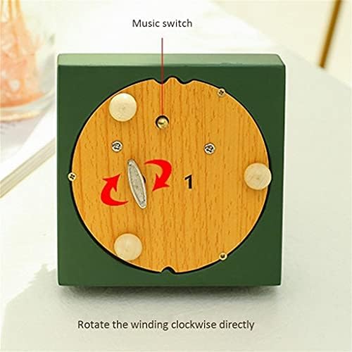 WODMB дрво рингишпил Божиќна музичка кутија подарок дома мебел ретро дрвени украси Музичка кутија (боја: А, големина