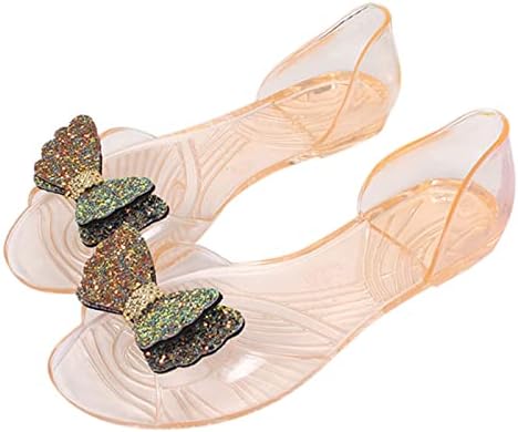 Папучи за жени на отворено водоотпорен обичен желе плажа мода трепкачки дијаманти лак затворен летен флип -флип сандали нејасни црни меурчиња чевли за дами