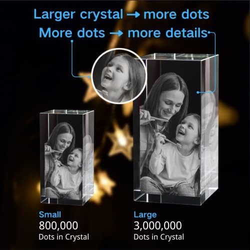 Персонализирана 3Д кристална фотографија, кристална фотографија, 3Д фото кристал, холограм, артпикс 3Д кристална фотографија, прилагодени кристални подароци со при