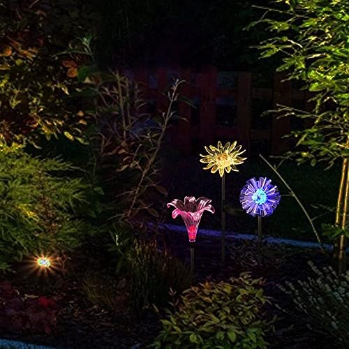 Landua Light LED шарена светлина на отворено лотос глуварче Лилјана сончогледна светла за светло за дворна градина патека на пејзажната