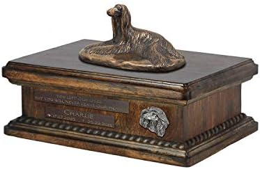 Авганистански Пес Лежи 2, Урна За Куче Пепел Споменик Со Статуа, Името На Миленичето И Цитат - Артдог Персонализирано