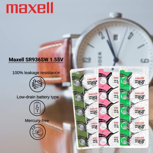 Максел Види Батерија Копче Ќелија SR936SW 394 Пакет од 5 Батерии