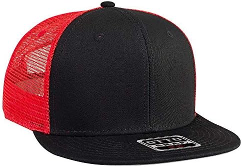 Otto Snap Cotton Twill Round Rade Flat Visor 6 Panel Mesh Back Trucker Snapback