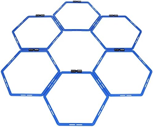 Capelli Sport Hexagonal Speed ​​Rings, испреплетени хексадецимални скалила ringsвони со торба за носење, сина, сет од 6