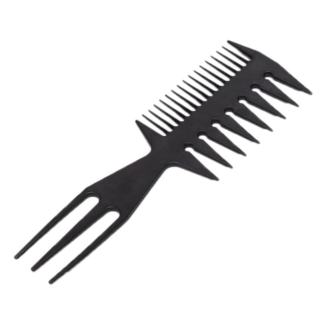 Hiscus Професионална двојна страна чешла за заби, риба коска форма, четка за коса, алатка за стилизирање на коса, бербер коса боење на