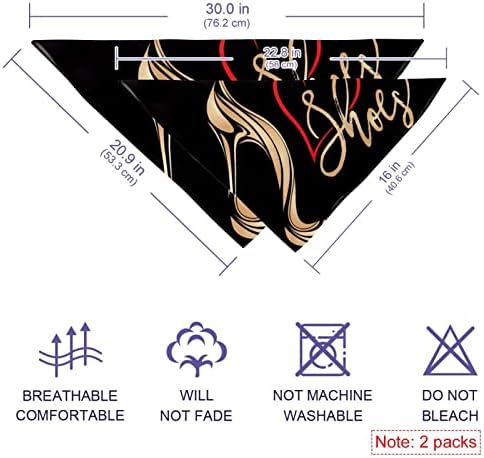 2 пакувања кучиња бандана сјајна златна висока потпетица кај жени рачно момче момче миленичиња кучиња шамија Керчиф за миење бандани додатоци за мали средни голем?