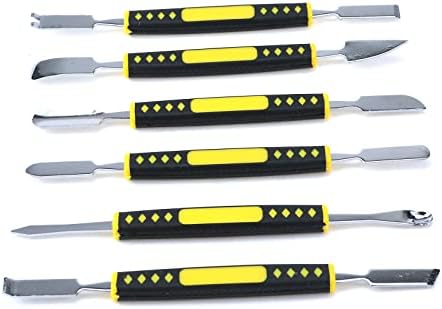 Utalind Metal Crowbar 6-парчиња сет, мини алатка за расклопување со повеќе домашни апарати со двојна глава и рачка за лизгање за лаптопи