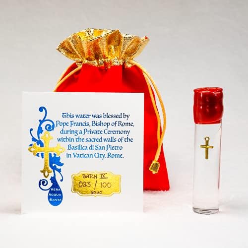 Света Вода 25мл Вијала ✞ ЕДИНСТВЕНАТА Автентична Сертифицирана Света Вода ✞ Благословен Папа Франциско Директно Од Ватикан ✞