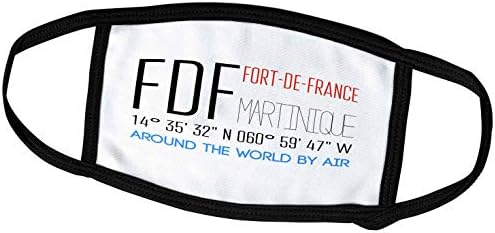 3dRose Fort-De-France, Мартиник, Во Целиот Свет Со Авионски Патувања Подарок - Лице Покрива