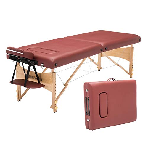 LJHA преклопена масажа за масажа, кревет за убавина со акупунктура на градите Акупунктура Тетоважа преносно цврсто дрво сунѓер задебелување