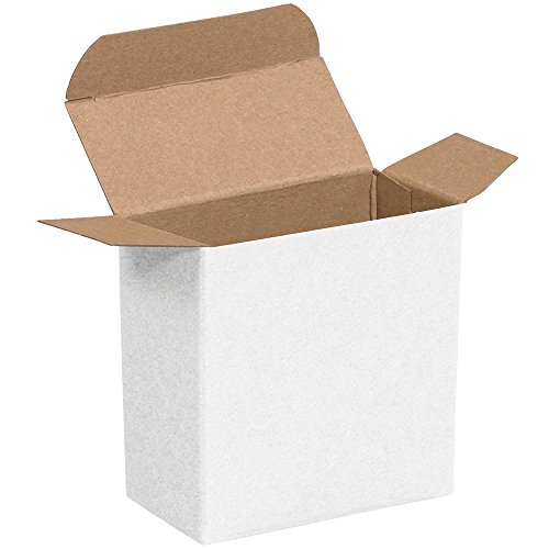 Кутии за подароци за преклопување на кафеава кафеава боја, 2 3/8 x 7/8 x 2 3/8 , пакет од 1000, лесен за склопување картонски картони,