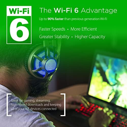 Д-Линк Орел Про Аи WiFi 6 Паметни Интернет Рутер-Оптимизиран за Игри &засилувач; Стриминг, Компатибилен Со Алекса И Google, AX3200