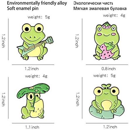 Симпатична Жаба Емајл Брош Иглички Цртан Филм Животински Брош Иглички За Ранци Значки Капи Чанти Иглички За Ревер Додаток За Жени